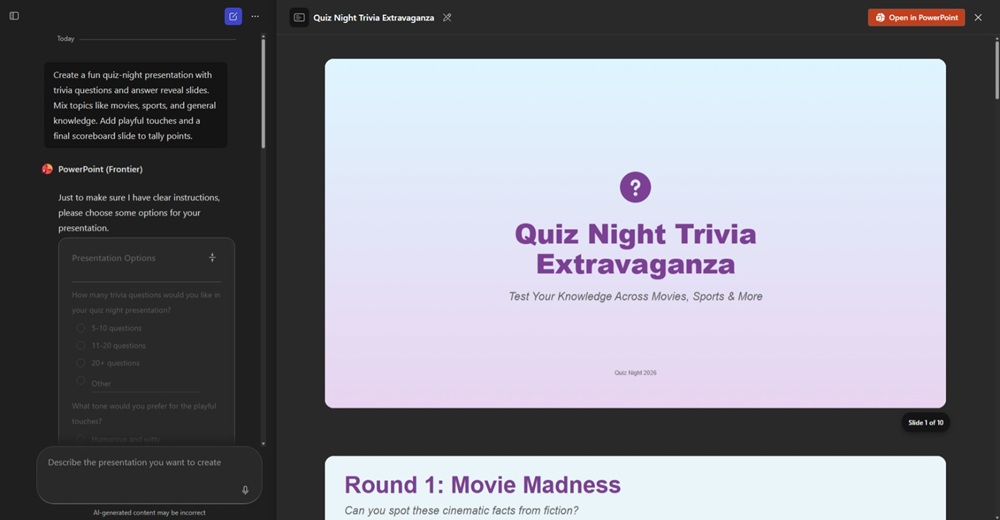 First PP presentation